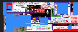 the blue blocks that destroyed the some of the canvas. (Gone)